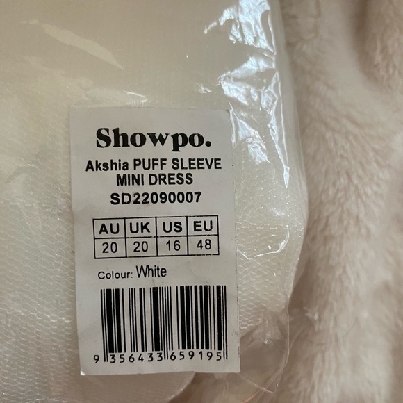 ShowPo Akisha Mini Dress White Size 16 - Picture 3 of 4